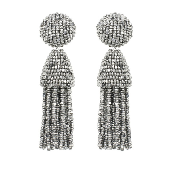 NEW - Oscar de la Renta Women's Classic Short Tassel C Earrings - Picture 2 of 8